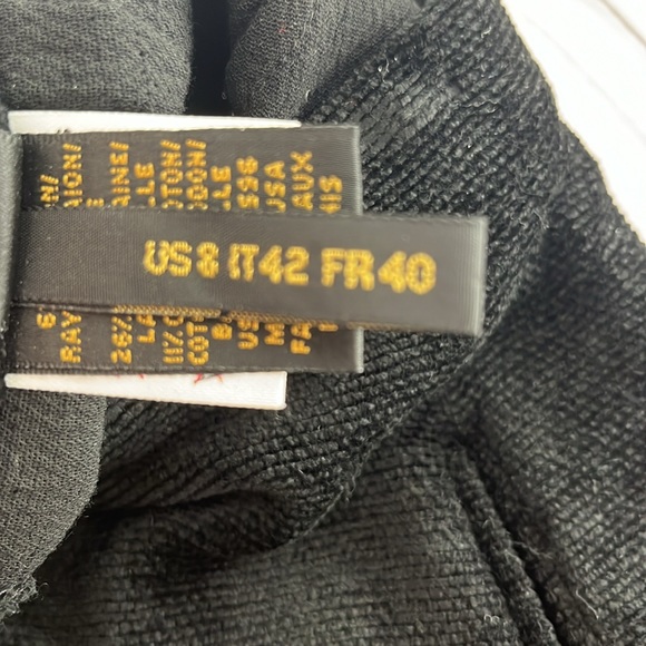 Donna Karan black textured velvet pants - Picture 5 of 12